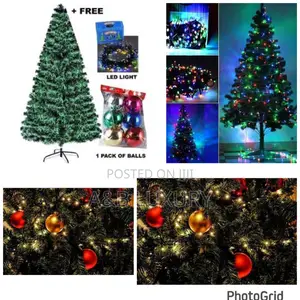 Christmas Special 6ft Xmas Tree + Colour Led Lights + Balls