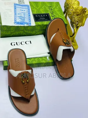 Gucci Palm Slippers, Italian.