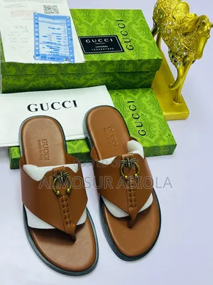 Gucci Palm Slippers, Italian.