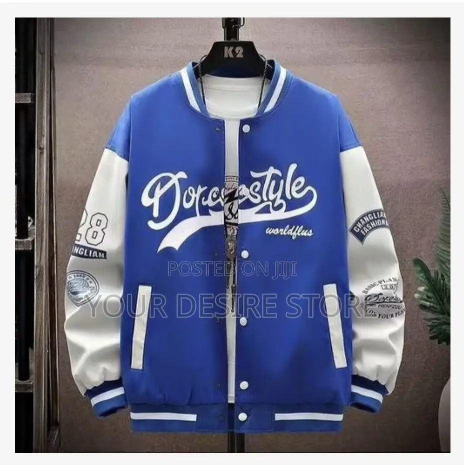 Men's Fashionable Baseball Jacket Windproof Thin Jacket - Blue