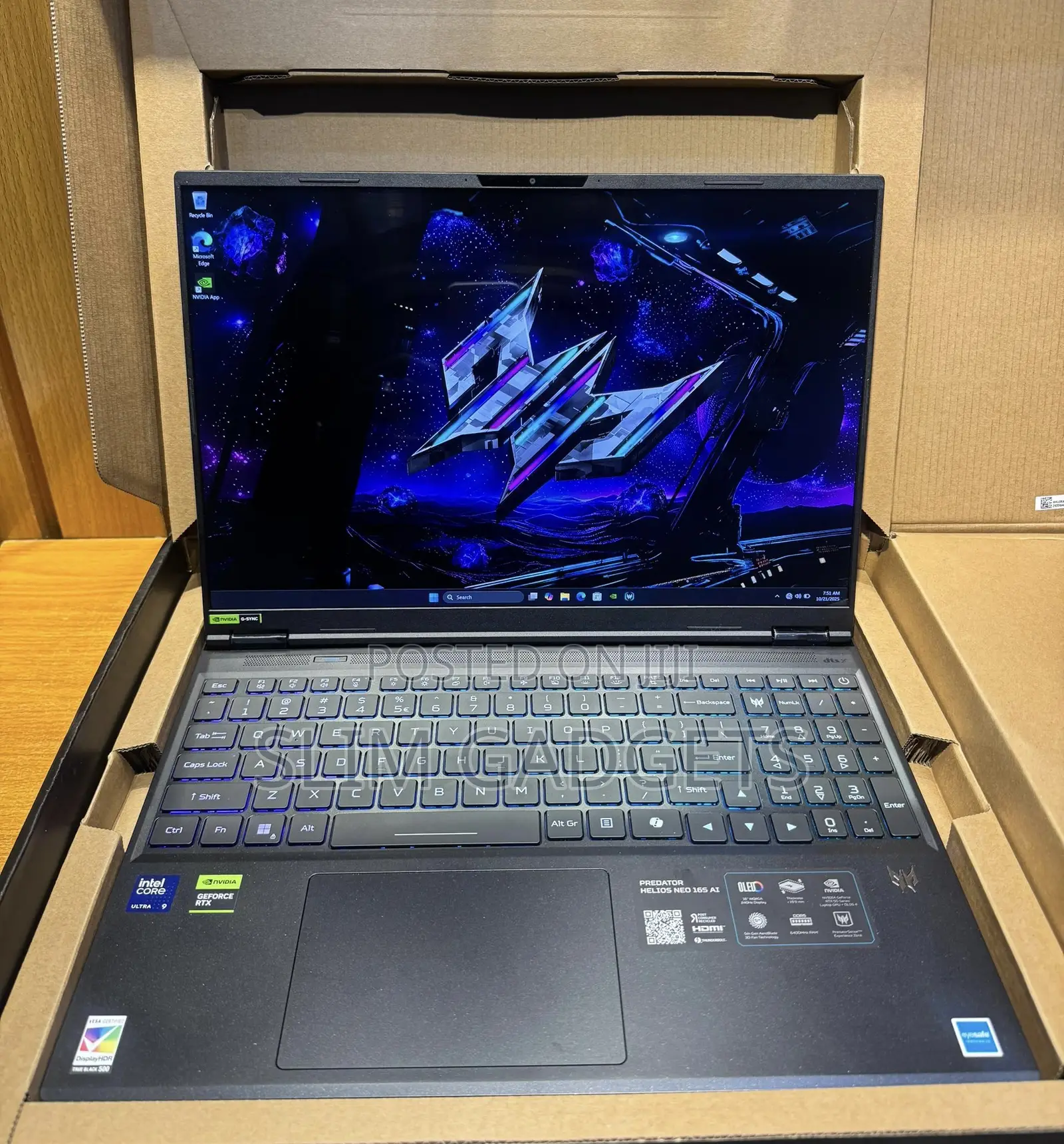 Laptop Acer Predator Helios Neo 16 32GB Intel Core Ultra 9 SSD 1T