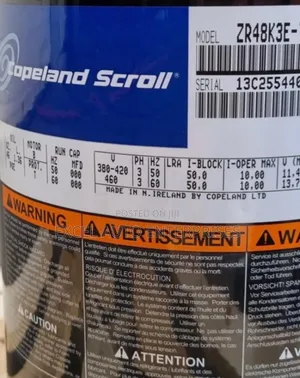 Copeland Scroll Ac Compressor 2.5hp