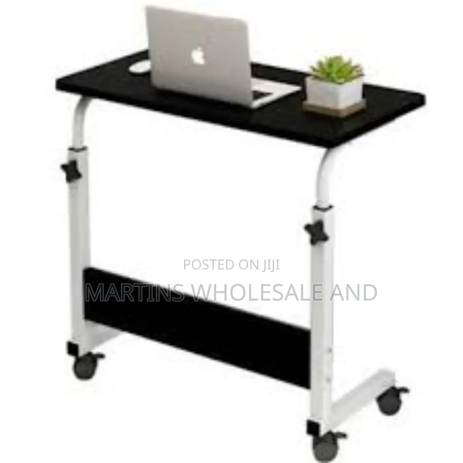 Laptop/ Reading Table With Metal Frames and Wheels