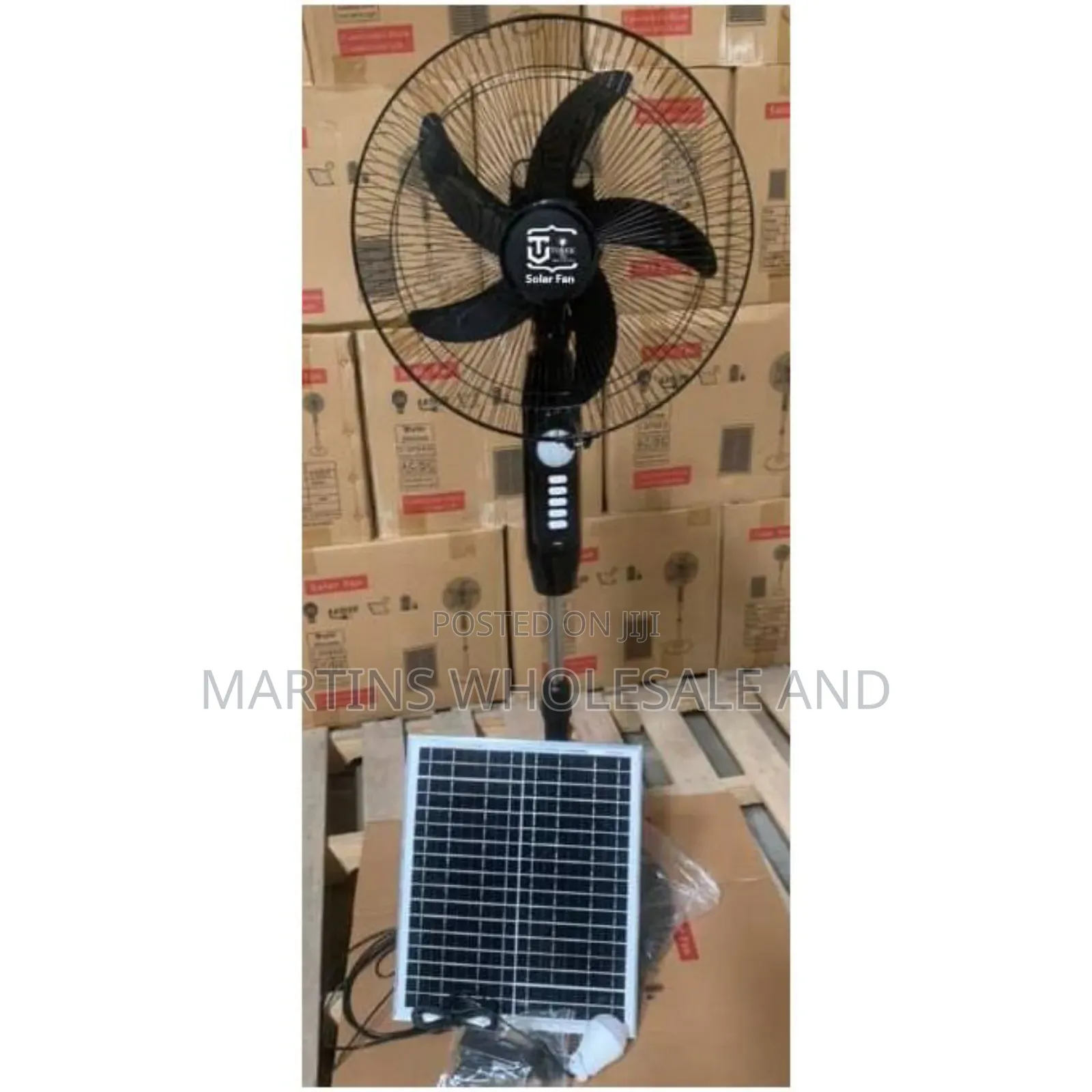 Leku Solar Rechargeable Standing Fan