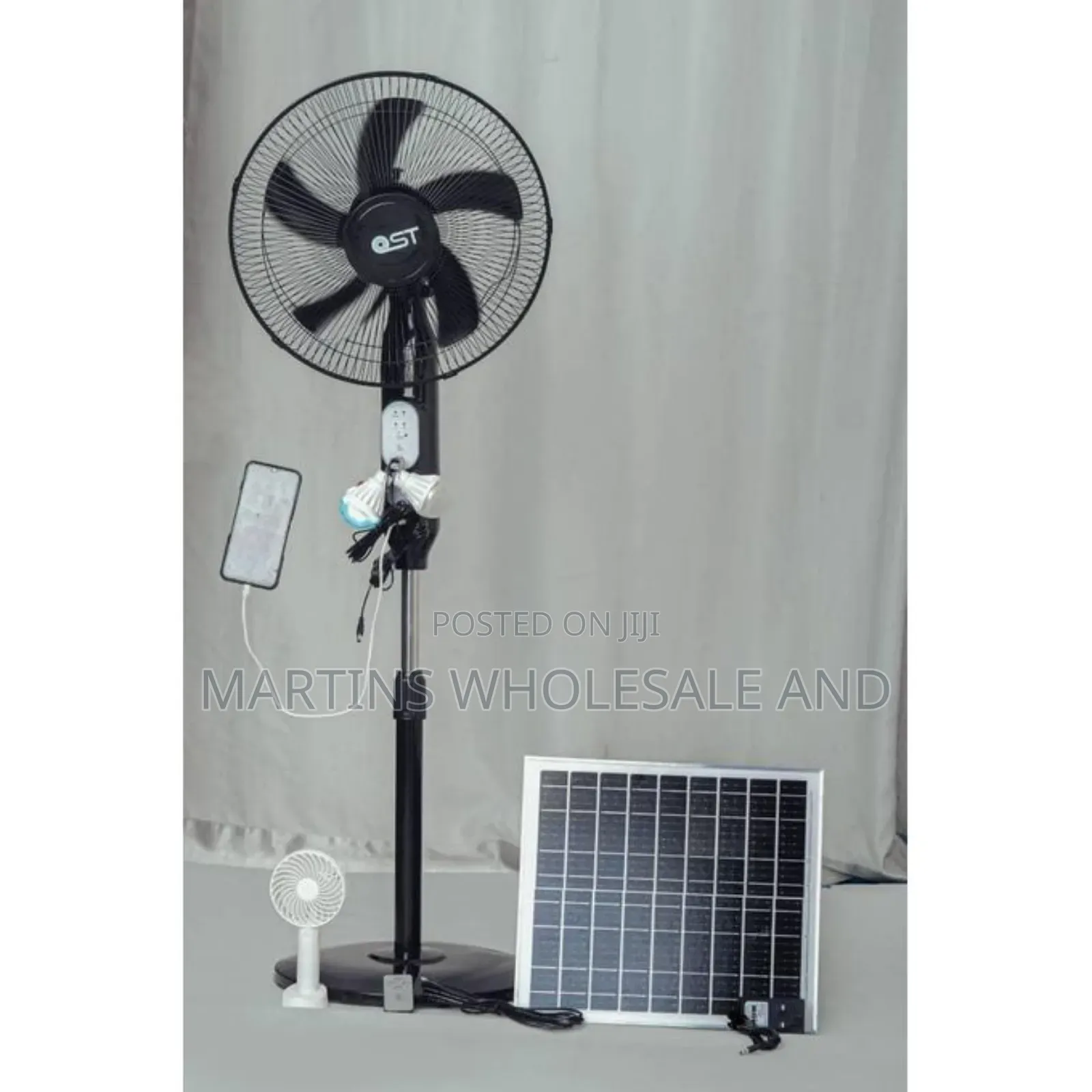 Leku Solar Rechargeable Standing Fan