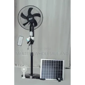 Leku Solar Rechargeable Standing Fan