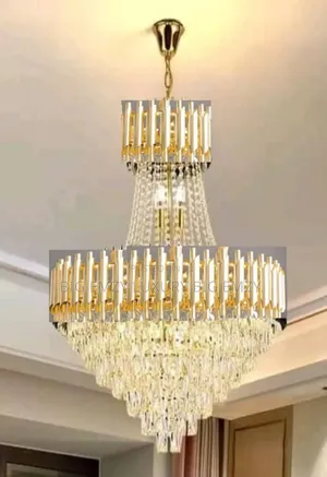 Modern Led Double Step Crystal Chandelier Lights.