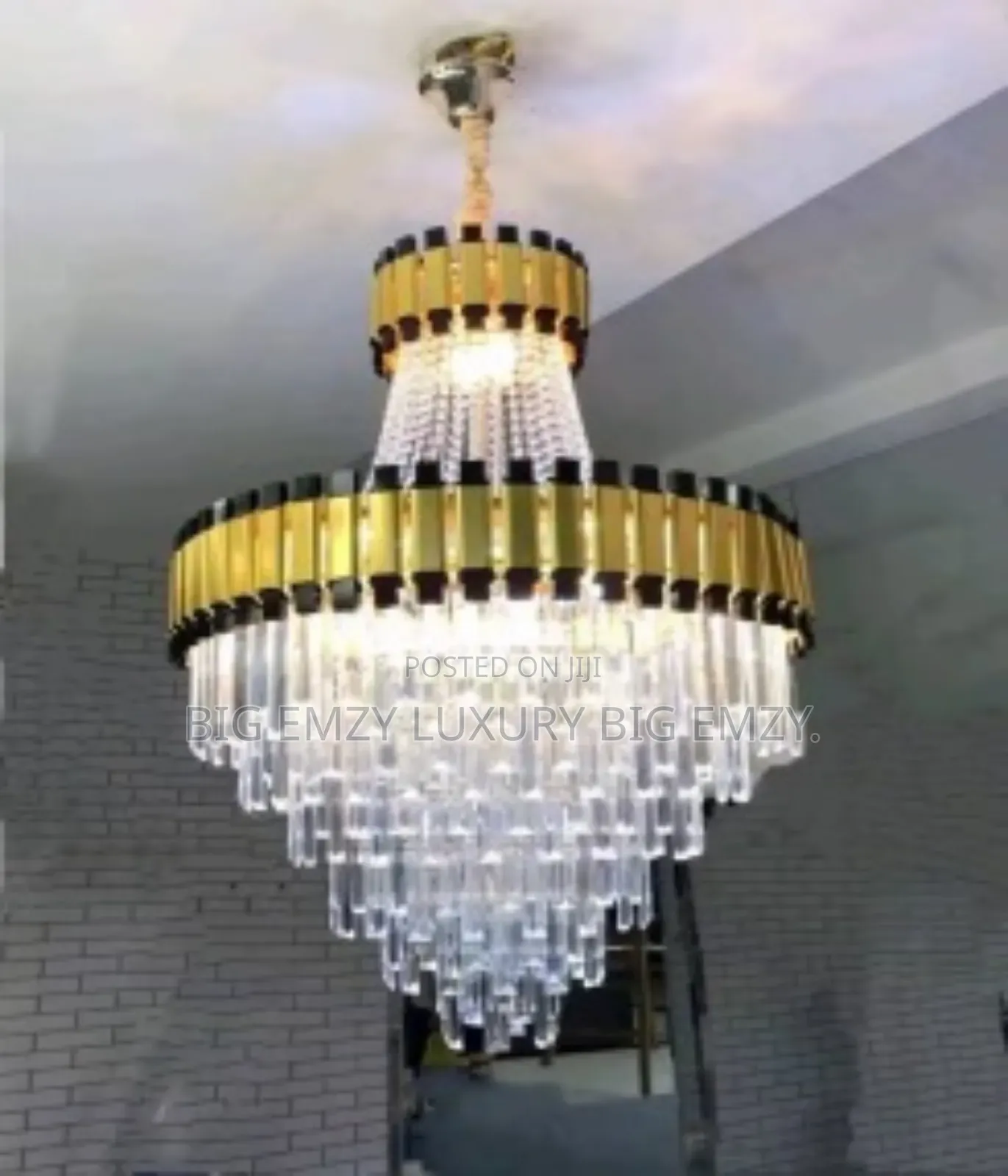 Modern Led Double Step Crystal Chandelier Lights.