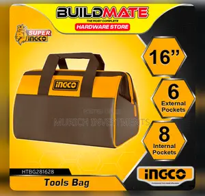 Ingco 16 Inch Tool Bag Organizer With Wide Mouth Water-proof