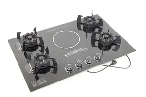 Timer 4 Gas Burner With 1 Hot Plates