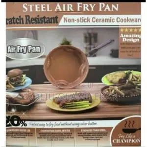 Scratch Resistant Manual Steel Air Fry Pan-30cm