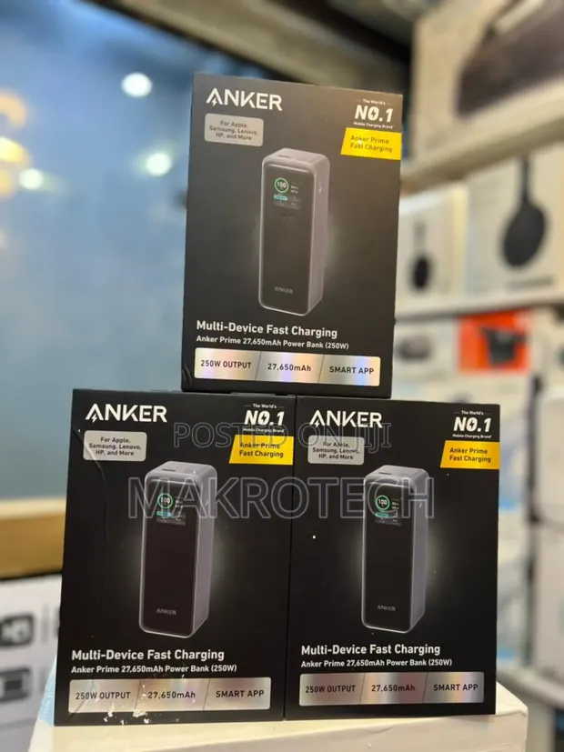 Anker Prime Power Bank, 27,650mah 3-port 250w Portable Charger For Tra for  sale - MAKROTECH  Price:  220,000 on Jiji.ng [Ikeja]