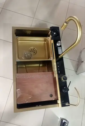Piano Kitchen Sink Set Gold