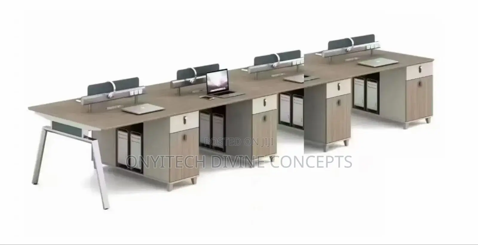 8 Seaters Workstation Table With Drawers and Lock