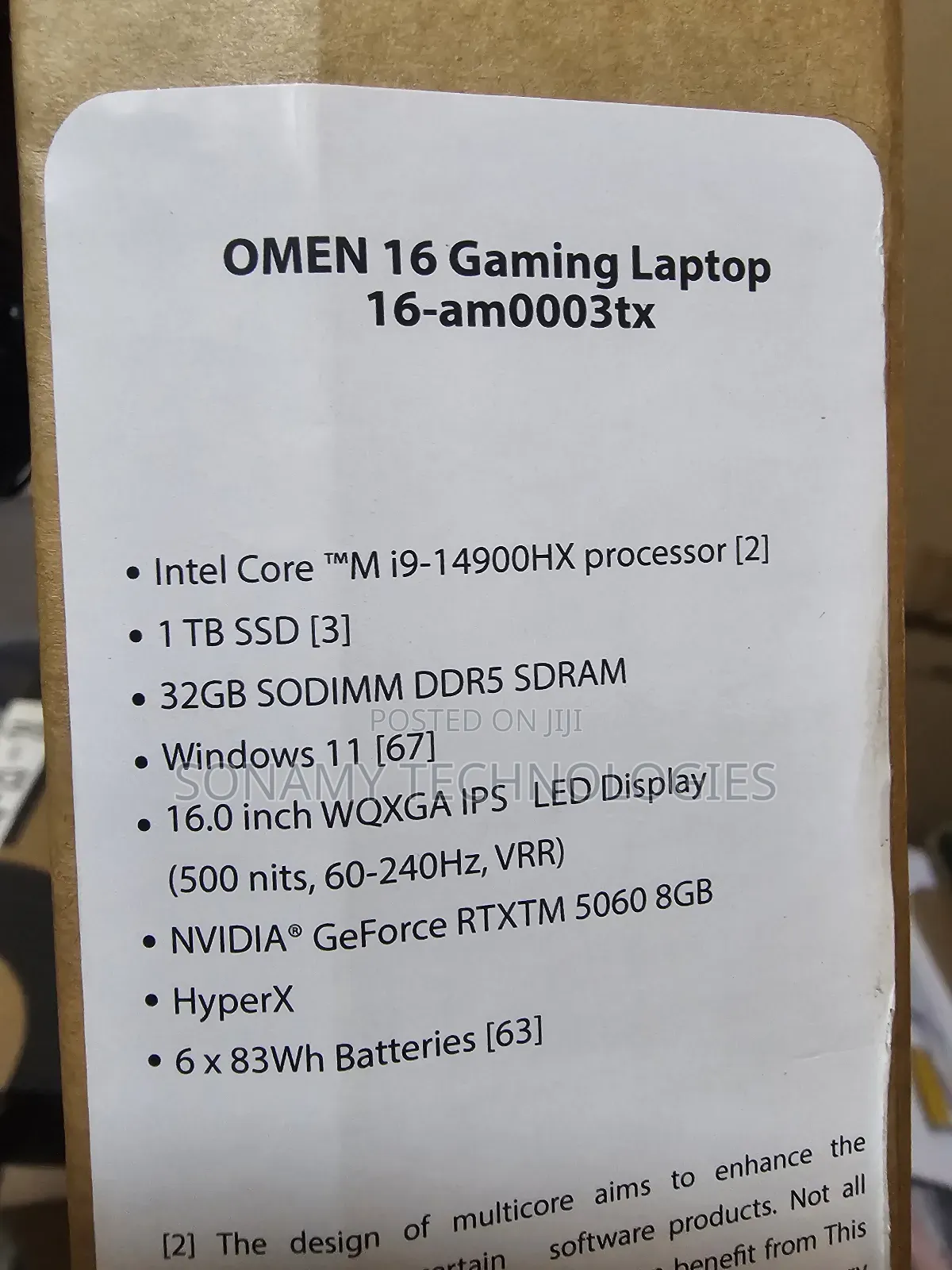 New Laptop HP Omen 16 32GB Intel Core i9 SSD 1T