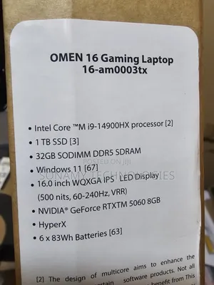 New Laptop HP Omen 16 32GB Intel Core i9 SSD 1T