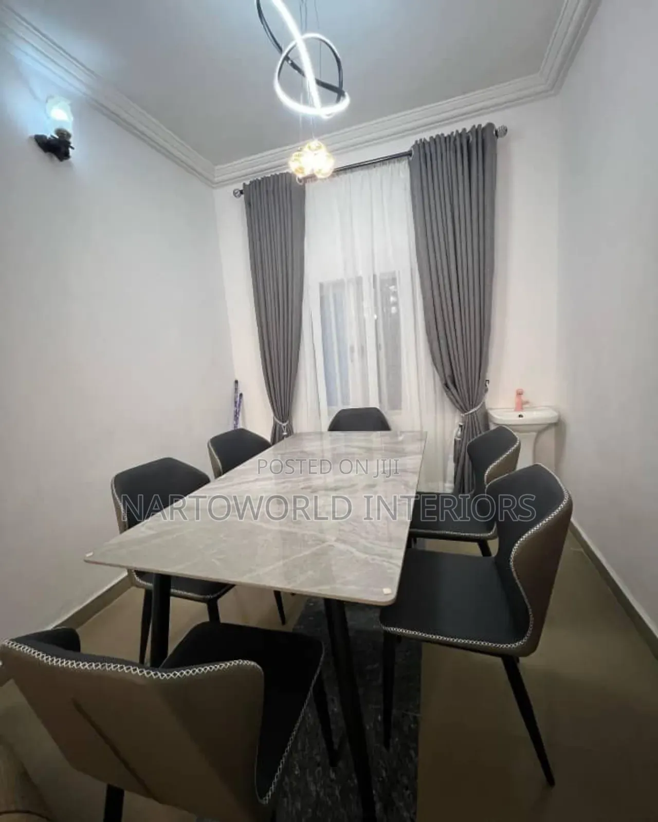 Durable 6-Seater Marble Dining Set