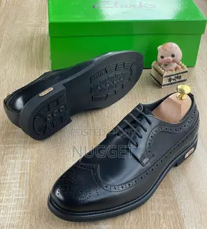 Clarks Black Leather Corporate Shoe