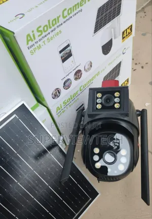 Ai Motion Detection Duals Lens Solar Cctv Camera