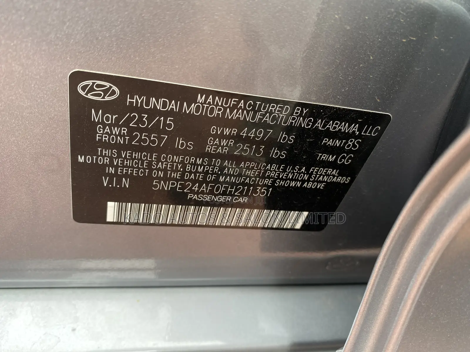 Hyundai Sonata 2015 Gray