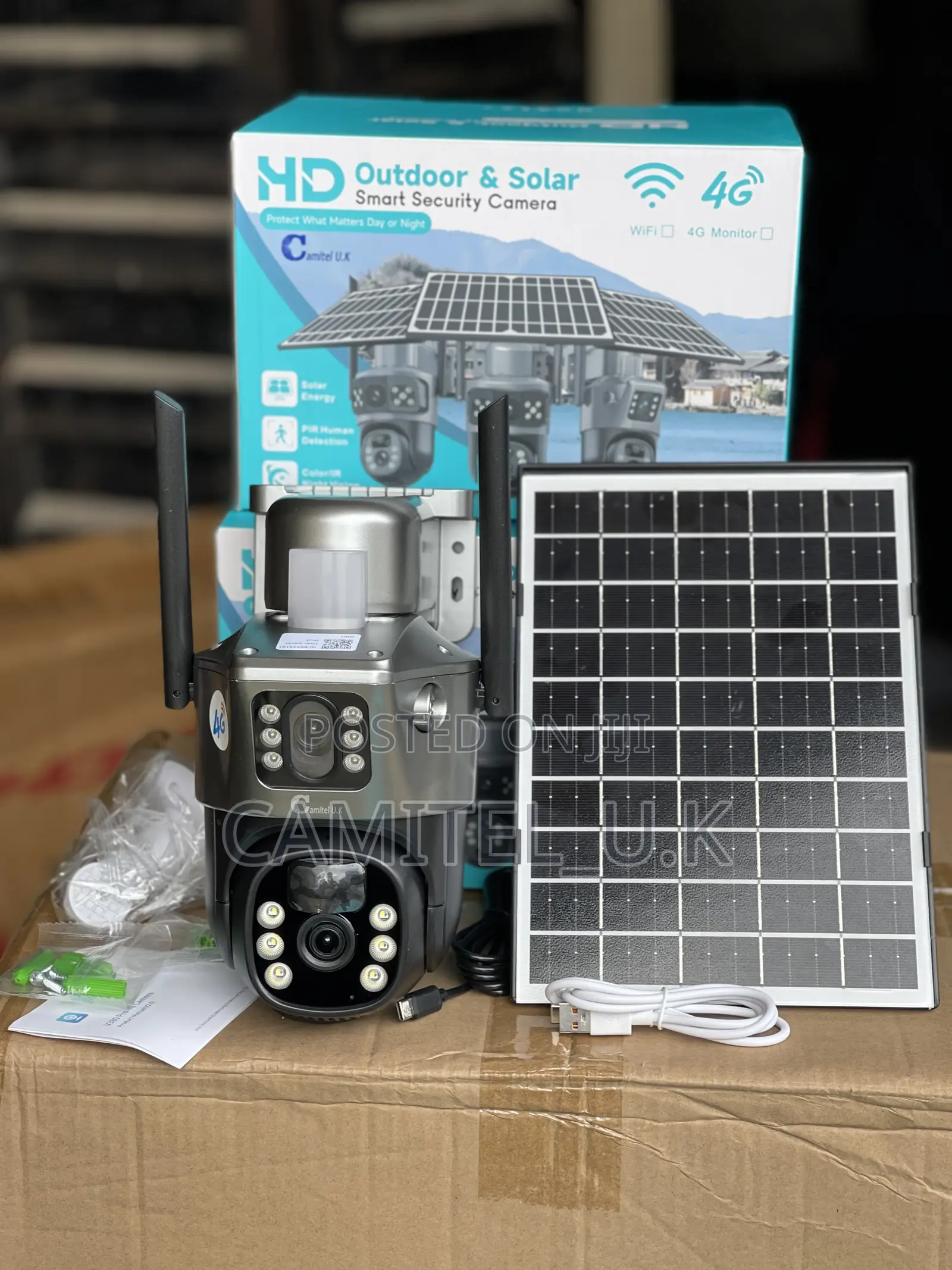 V380 Pro Hd Dual Lens Solar Smart Security Camera