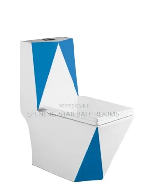 Eco Blue Diamond Toilet Set With Basin