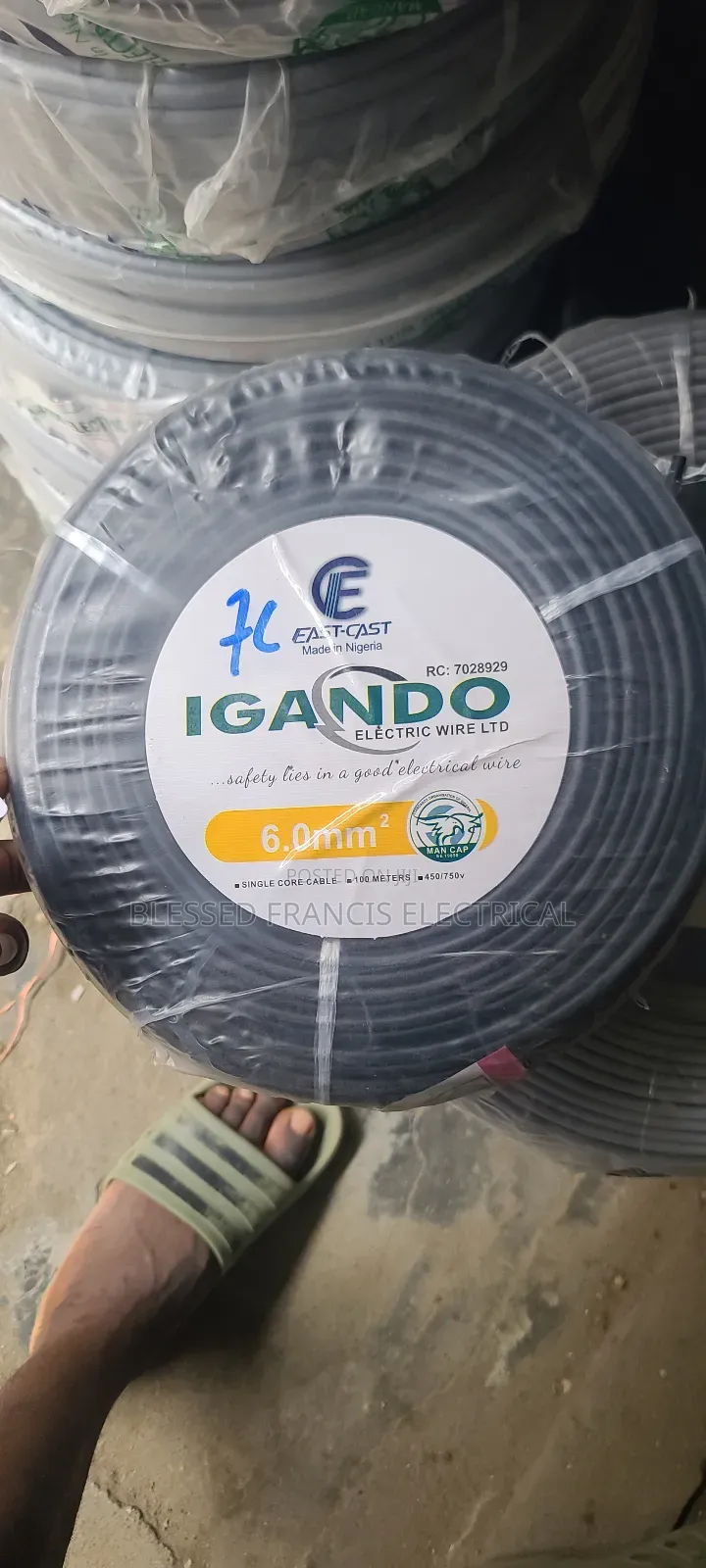 6mm Single Core Nigeria PVC Cable Nigeria