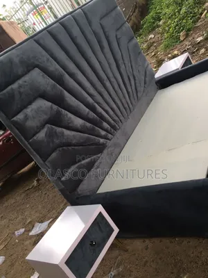 6by6 Padded Bedframe With Ottoman Available