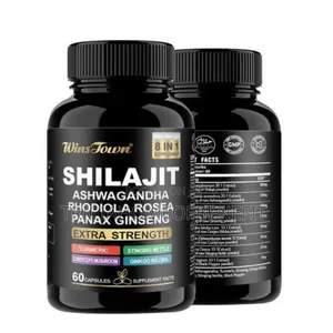 8-in-1 Organic Shilajit Capsules (Gold Grade)