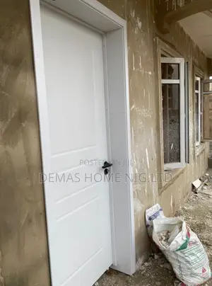 White Wooden Security Door 3 by 7ft