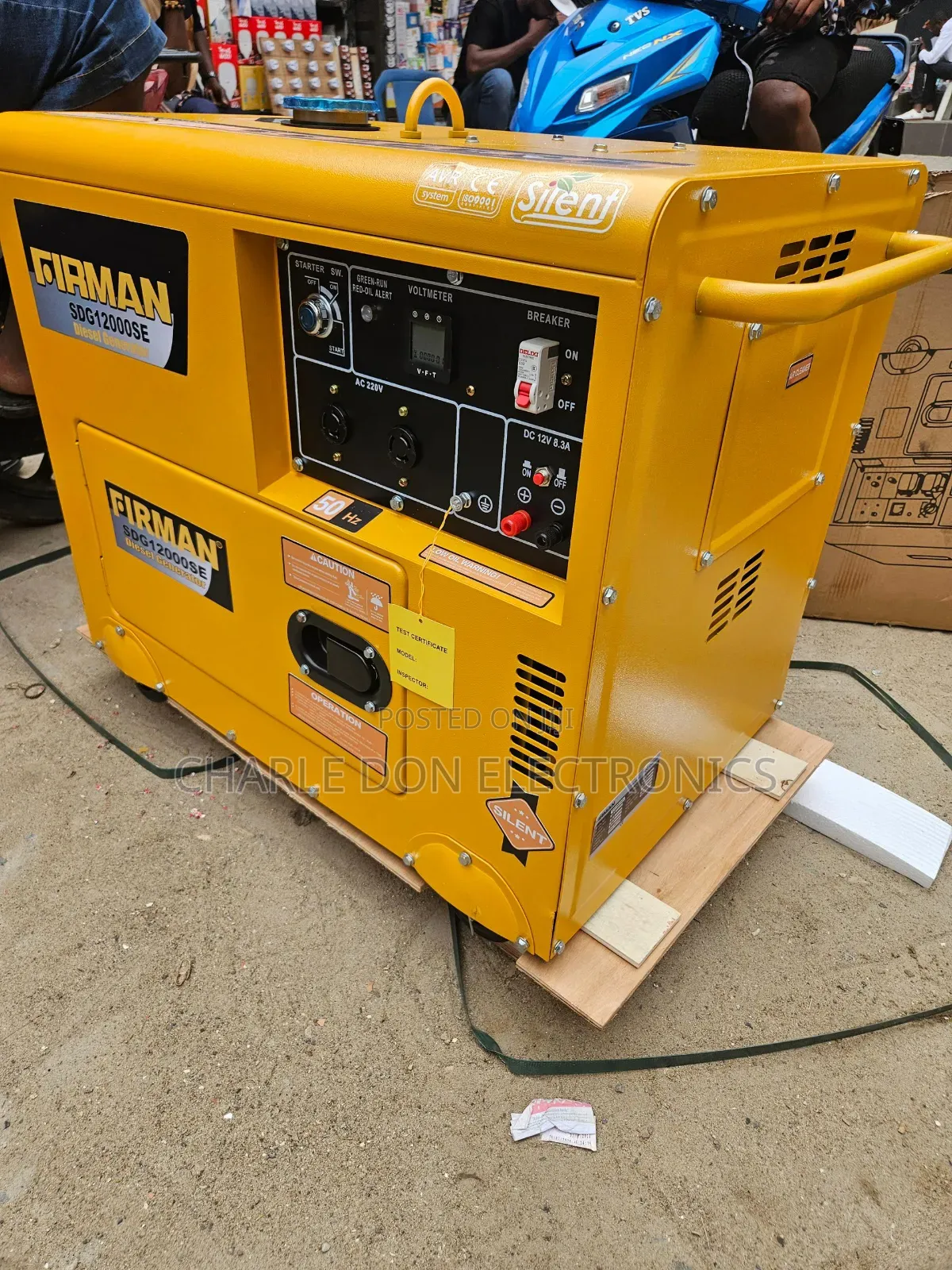 This Is a Fireman 12000 Soundproof Diseal Generator