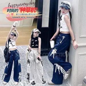 Luxurious Girls Trousers Abd Tan Top