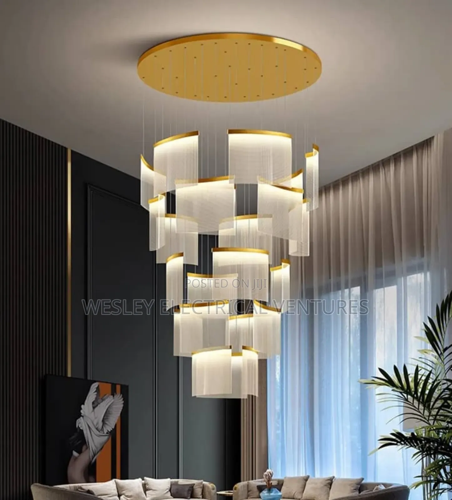 7ft Led Long Chandelier Light
