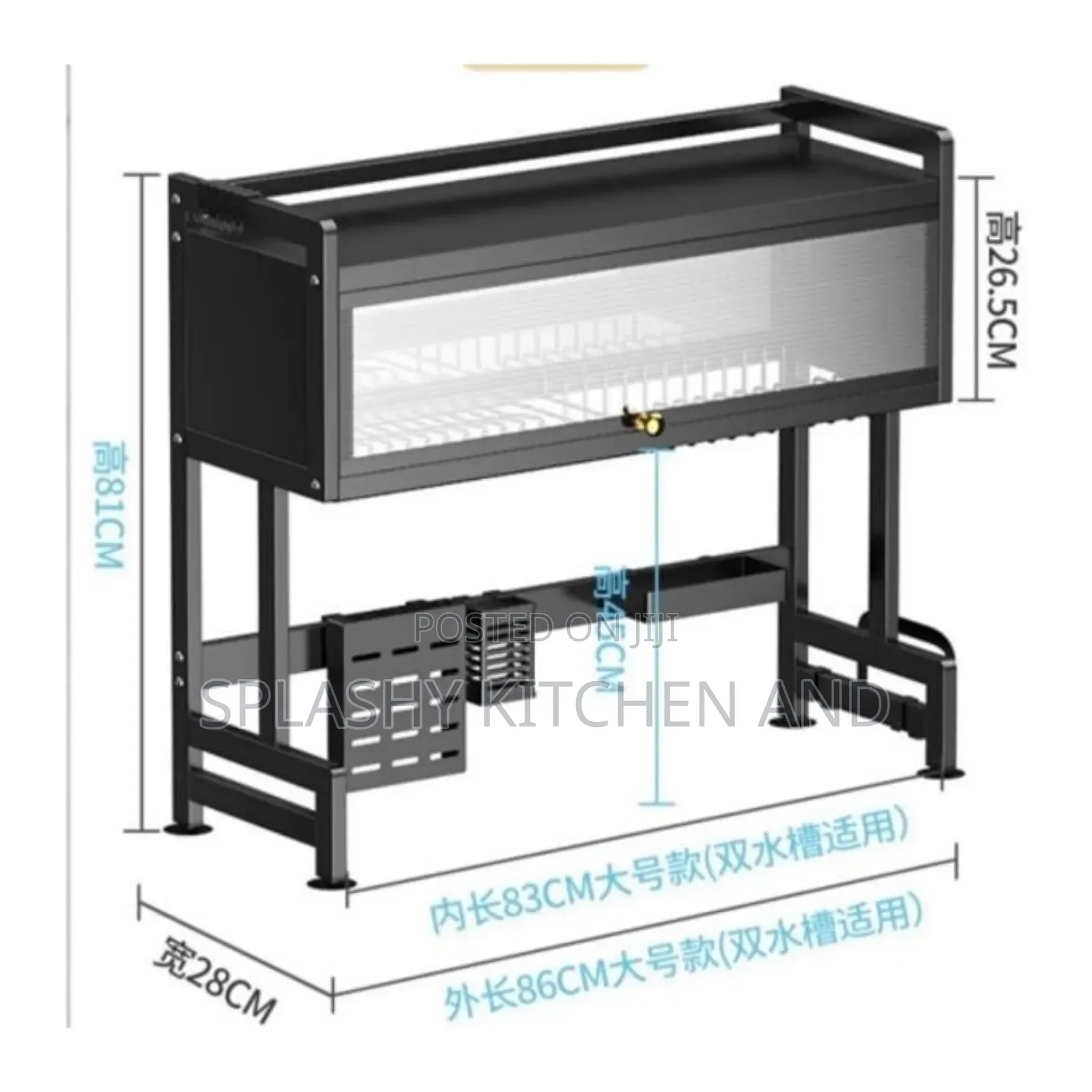 Over the Sink Plate Rack With Cover