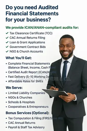 Need Audited Financials? We Provide Ican/Anan-compliant Audits