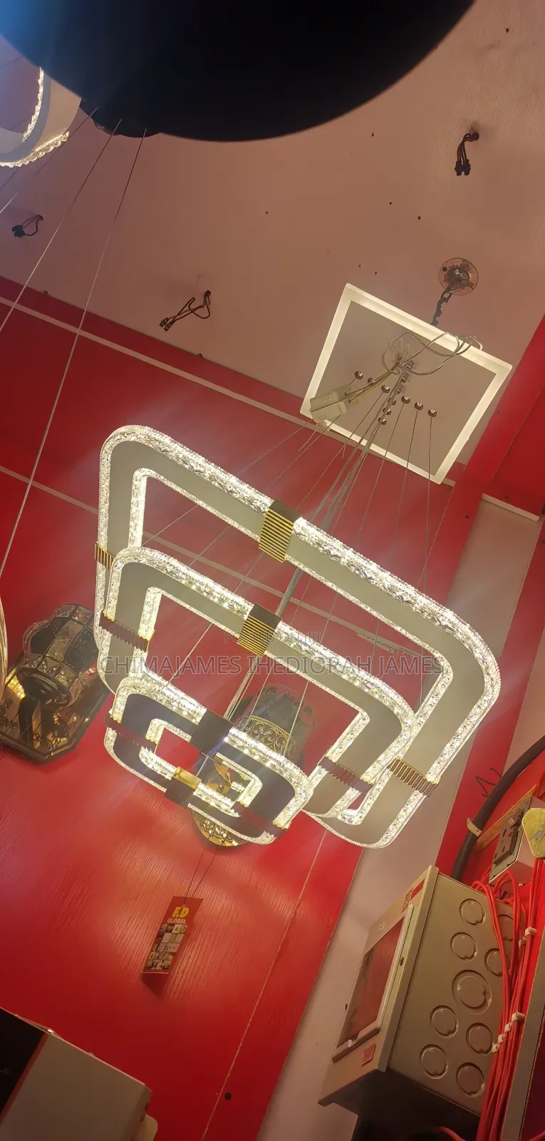 Modern Crystal Stair Chandelier Lights Indoor Lighting Ceiling Lamp