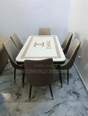 Modern-Essence 6-Seater Marble Dining Set
