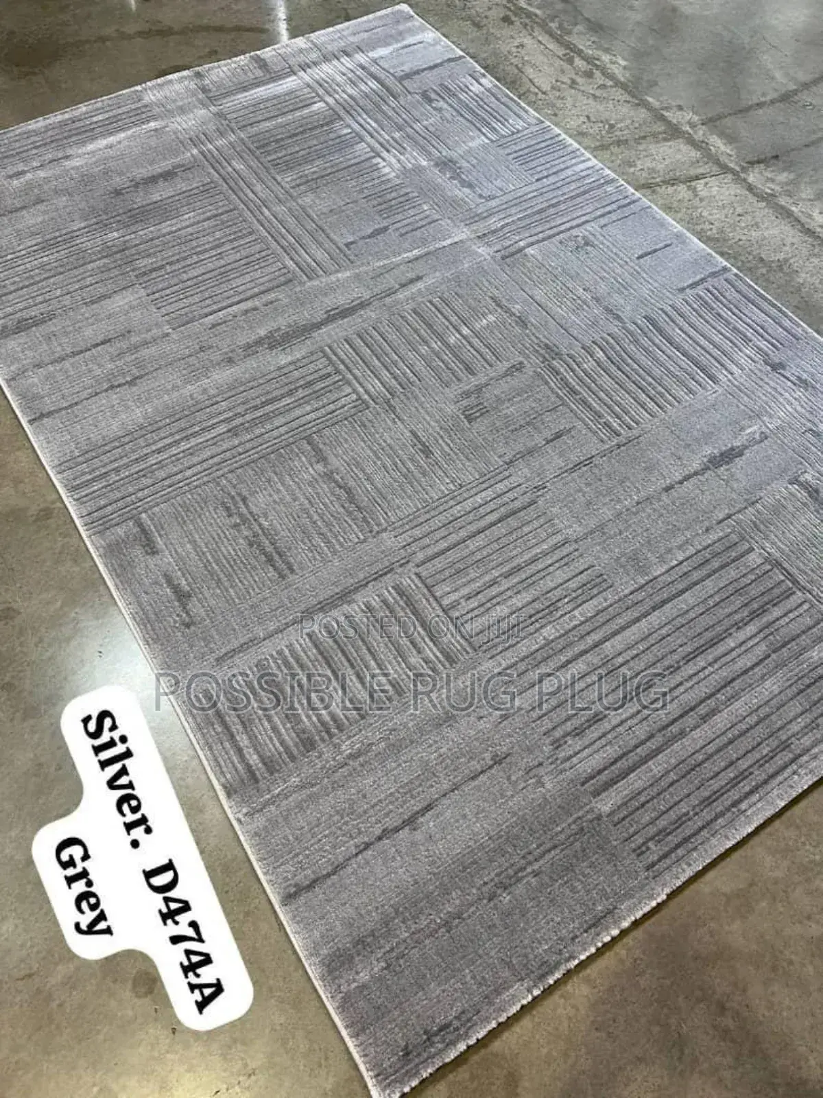 Silver Gray Center Rug