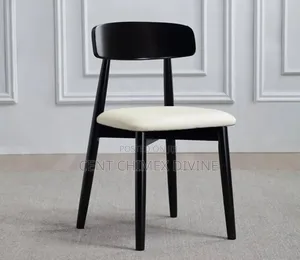 Modern Black Painted Wooden Chairs and Dinning Table Set
