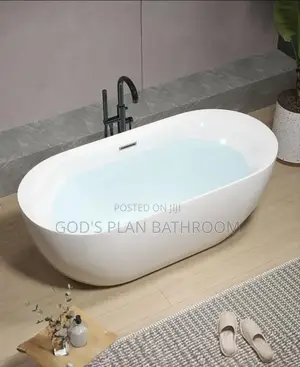 Executive Bathtub With Black Standing Tap