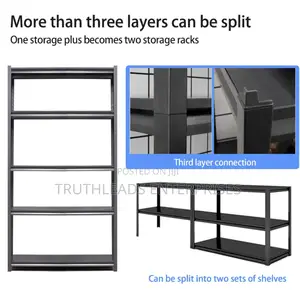 Splittable Boltless Storage Shelving