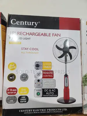 Century Rechargeable Fan 18inches