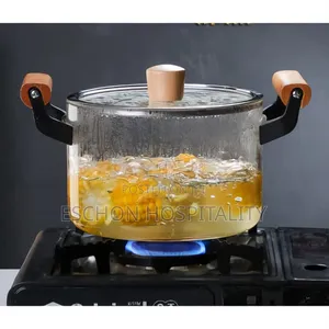 Heat Resistant Clear Glass Cooking Pot 3.5l