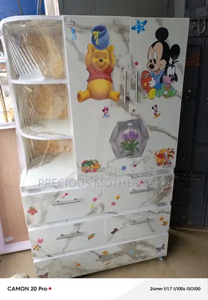 Big Wide 7 Doors Baby Wooden With 3 Layer Storage