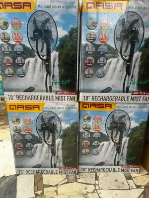 Qasa Rechargeable Mist Fan 18 Inches