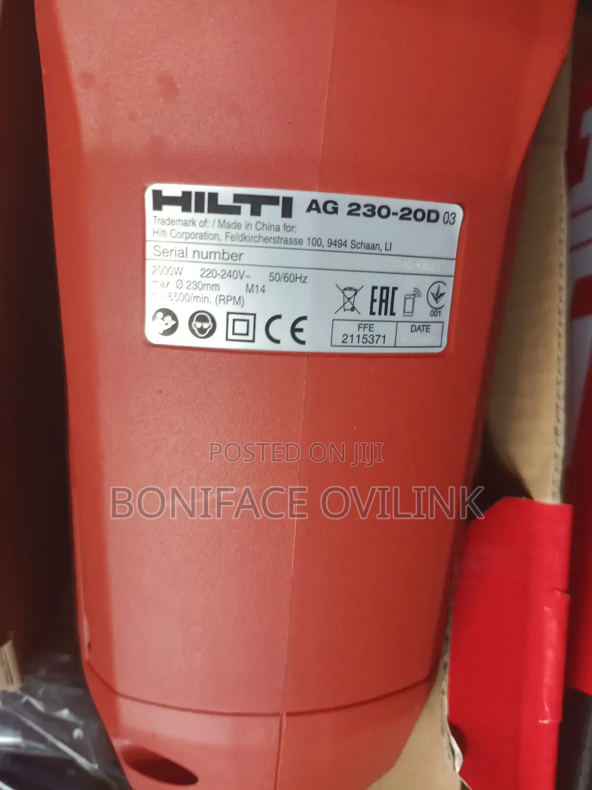 9" Hilti Angel Grinde