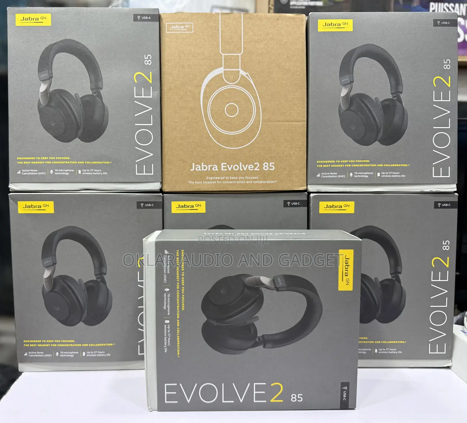 Jabra Evolve2 85 Ms Wireless Headset With Link380a Usb-c Dongle