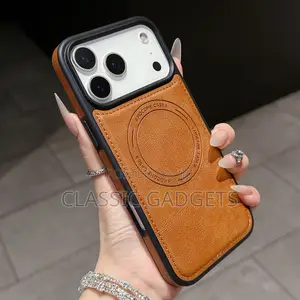 Leather Magsafe Simple Back Case for iPhone 17 Pro/ 17 Pro Max
