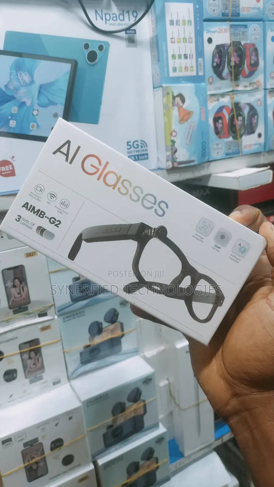 AI Smart Glasses AIMB-G2 Pro 8MP Camera Multilingual Translation