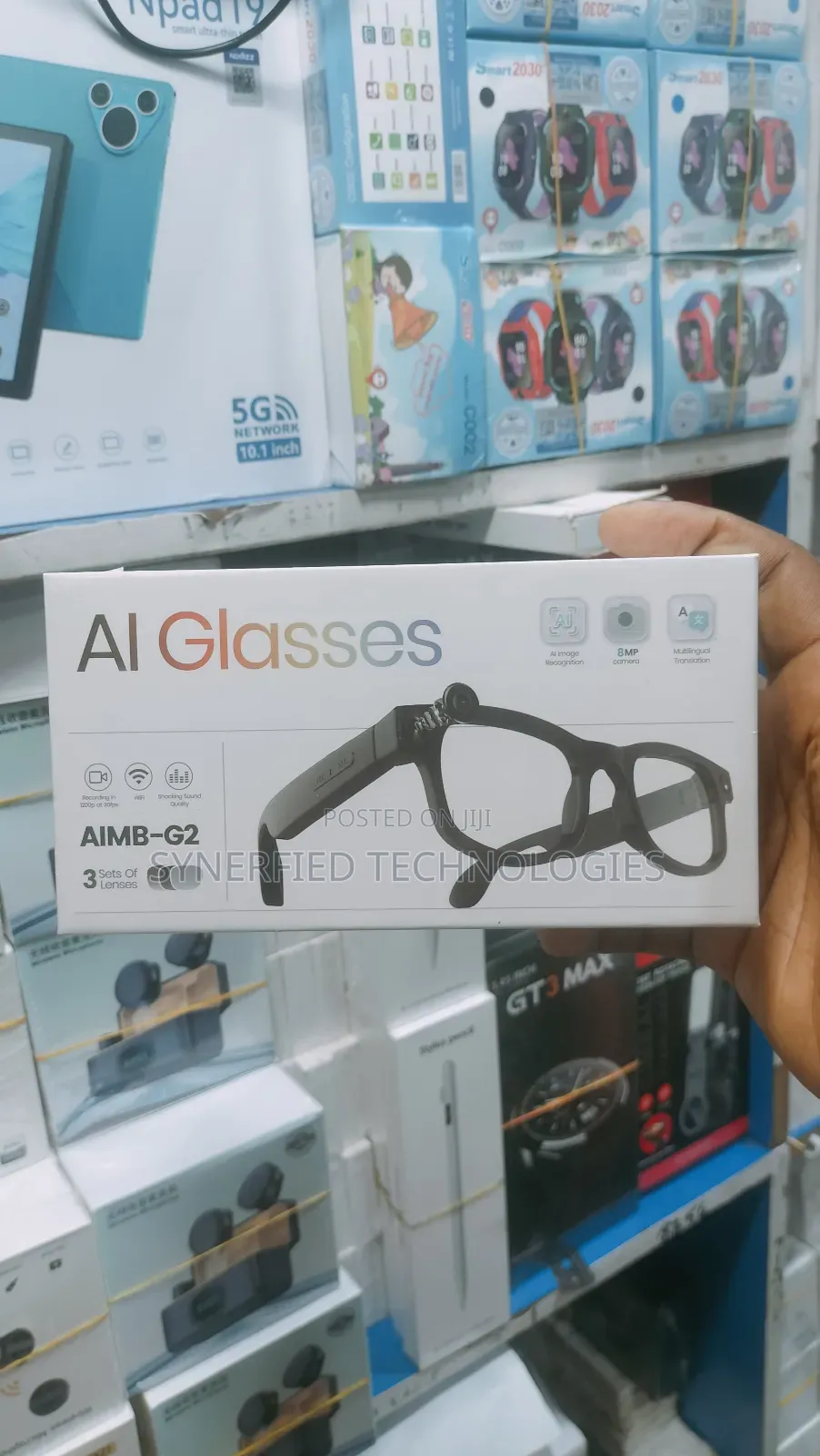 AI Smart Glasses AIMB-G2 Pro 8MP Camera Multilingual Translation